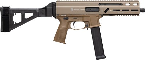 Grand Power Stribog SP45A3 .45 ACP 8" Barrel 20-Round Pistol w/Brace FDE