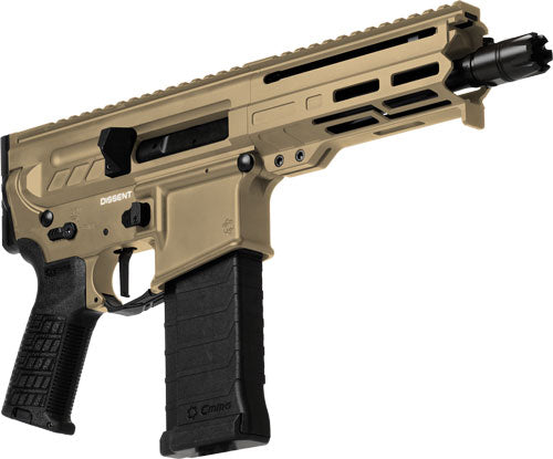 CMMG Dissent MK4 5.7x28mm Pistol, 6.5" Barrel, 32-Round, Coyote Tan