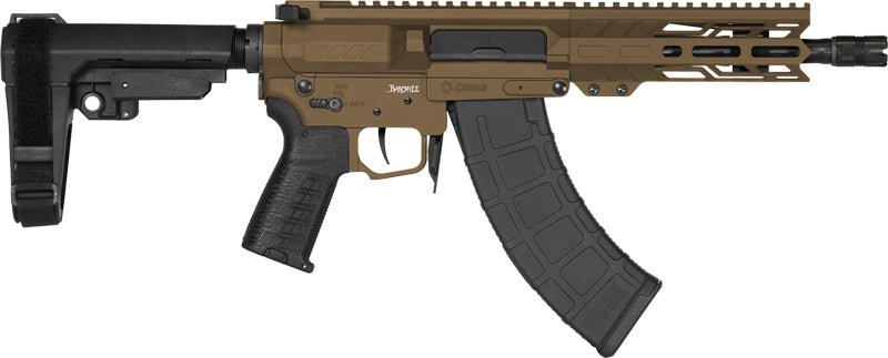 CMMG Banshee MK47 7.62x39mm Pistol, 8" Barrel, 30-Round Capacity, RipBrace, Bronze Finish