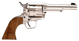 EAA Bounty Hunter .45 LC 4.5" Revolver, Nickel Finish, Wood Grips