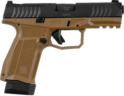 Arex Delta M Gen2 OR 9mm Luger Pistol, 4" Black Slide/FDE Frame, 15 & 15+2 Mags