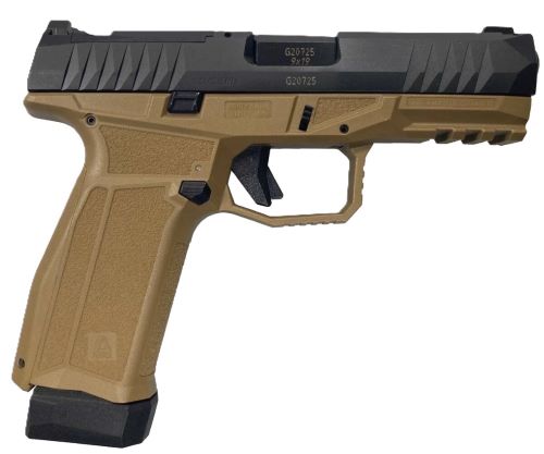 Arex Delta Gen2 X OR 9mm Luger Pistol, 4" Black Slide/FDE Frame, 17 & 17+2 Mags