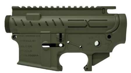 Faxon AR-15 X-Tra Lite Receiver Set - OD Green, Stripped