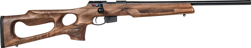 Anschutz 1761 HB .22 LR Thumbhole Rifle, 20" Blued Barrel, Walnut Stock, 2-Stage Trigger