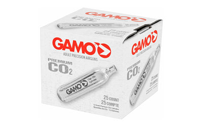 Gamo CO2 Cartridges, 12 Gram, 25 Count Pack for Air Guns