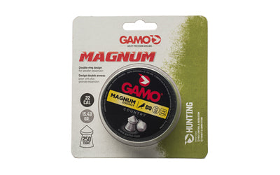 Gamo Magnum .22 Pellets, Spire Point Double Ring Design, Lead, 250 Per Tin