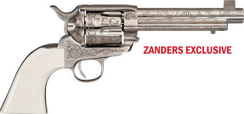 Cimarron Bat Masterson .357 Mag 5.5" Fixed Sight Engraved Nickel Revolver