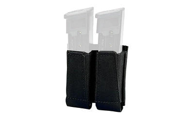 GBRS Group Collapsible Double Pistol Mag Pouch, MOLLE Compatible, Black, GEAR-DPMP-BR-BLK