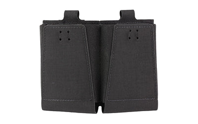 GBRS Group Collapsible Double Rifle Mag Pouch, MOLLE Compatible, Black, GEAR-DRMP-5.56-BR-BLK