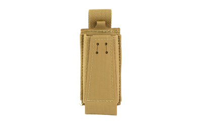 GBRS Group Single Pistol Mag Pouch Coyote Brown - Collapsible, MOLLE/Belt Compatible