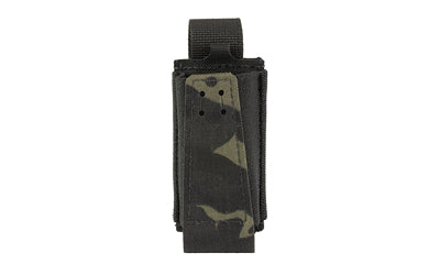 GBRS Group Single Pistol Mag Pouch MultiCam Black - Collapsible, MOLLE/Belt Compatible