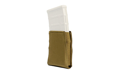 GBRS Group Single Rifle Mag Pouch Coyote Brown - Collapsible, MOLLE/Belt Compatible