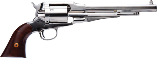Cimarron 1858 New Model Army .45 LC 8" Nickel Revolver with Walnut Grip