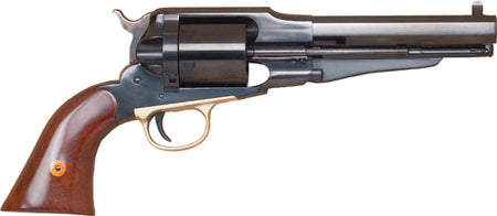 Cimarron 1858 New Model Army .45 Colt 5.5" Revolver, Case Hardened/Blued Finish, Walnut Grip