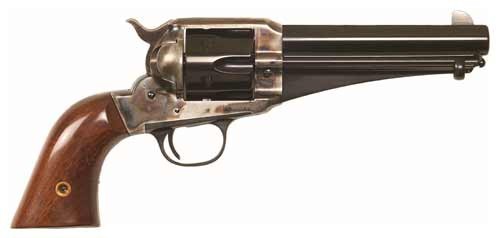 Cimarron 1875 Outlaw .45 LC Revolver, 5.5" Color Case Hardened/Blued Finish with Walnut Grip