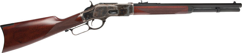 Cimarron 1873 Saddle Rifle .44-40 WIN, 18" Barrel, Case Colored/Blued Finish, Walnut Stock