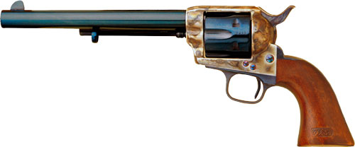 Cimarron U.S. Cavalry Revolver .45 LC, 7.5" Fixed Sight, Color Case/Charcoal Blued Walnut