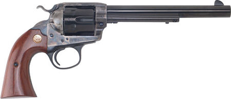 Cimarron SAA Bisley .45 Colt Single Action Revolver, 7.5" Barrel, Case Colored/Blued Finish, Walnut Grips
