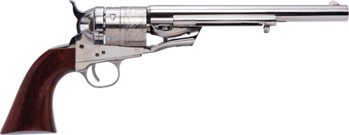 Cimarron 1860 Richards-Mason Type 2 .45 LC 8" Nickel Revolver with Walnut Grip