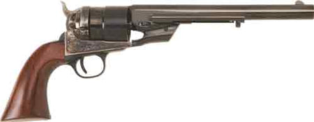 Cimarron 1860 Richards-Mason Type II .38 Special Revolver, 8" Barrel, Case Colored/Blued Finish, Walnut Grip