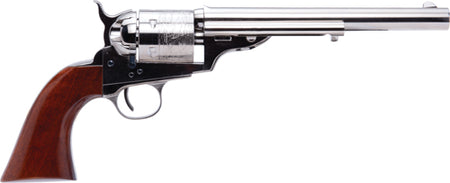 Cimarron 1872 Open Top Army .45 LC 7.5" Barrel - Nickel Finish, Walnut Grips