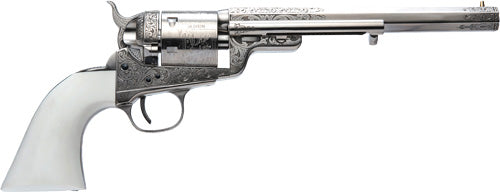 Cimarron 1851 RM Wild Bill Hickok .38 Special 7.5in Nickel Engraved Revolver
