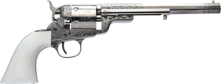 Cimarron 1851 RM Wild Bill Hickok .38 Special 7.5in Nickel Engraved Revolver