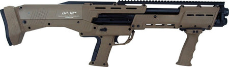 DP-12 12 Gauge Double Barrel Pump Shotgun, 16-Round Capacity, Flat Dark Earth Finish