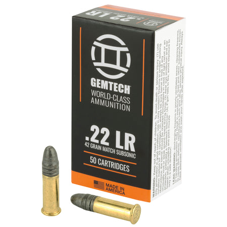 Gemtech .22 Long Rifle 3009679 Subsonic Lead Round Nose LRN 42 Grain