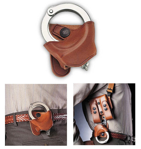 Galco SC7 Left Hand Tan Cuff Case for Belt or Shoulder System