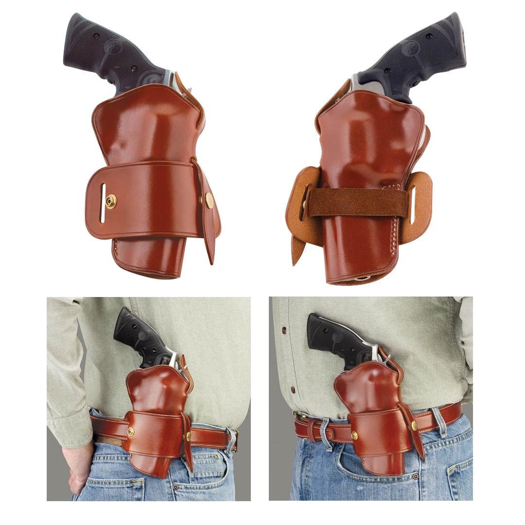 Galco WheelGunner Leather Belt Holster for S&W N Frame Model 29/629 4" Tan Ambidextrous