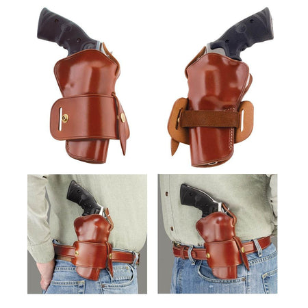 Galco WheelGunner Leather Belt Holster for S&W N Frame Model 29/629 4" Tan Ambidextrous