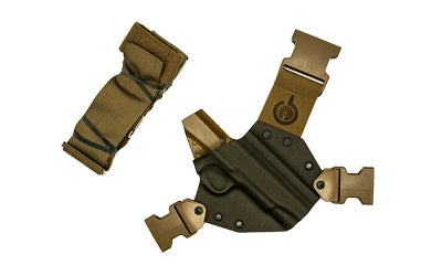 GunfightersINC KN-1911G-040221 Kenai Chest Holster 5" 1911 Government No Rail Gray Shell Coyote Harness Right Hand