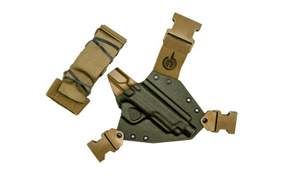 GunfightersINC KN-MP4510-040221 Kenai Chest Holster Fits S&W M&P 45/10MM Gray Shell Coyote Harness Right Hand