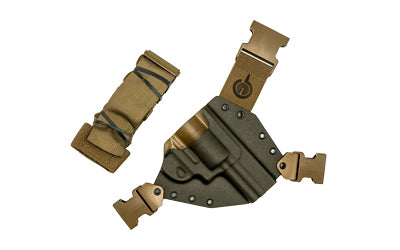 GunfightersINC KN-SWL-040221 Kenai Chest Holster Smith & Wesson L-Frame Revolver Gray Shell Coyote Harness Right Hand