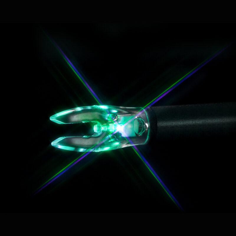 Nockturnal FIT Strobing Lighted Nock Blue/Green Universal Fit 3/pk