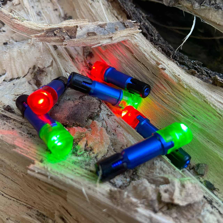 Nockturnal Launchpad Crossbow Nock Strobing Red Green LED 3 Per Package