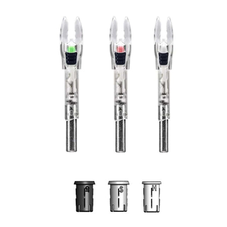 Nockturnal Shift Universal Size Strobing Red and Green Lighted Arrow Nock 2-Pack