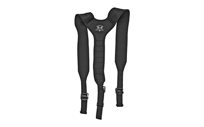 Grey Ghost Gear Black 3 Point Suspender Harness for UGF Battle Belt, Laminate Nylon, Low IR, MOLLE/PALS Slits 9037-2