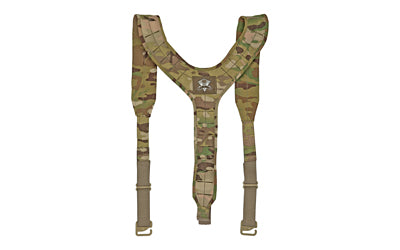 Grey Ghost Gear MultiCam 3 Point Suspender Harness for UGF Battle Belt, Laminate Nylon, Low IR, MOLLE/PALS Slits 9037-5