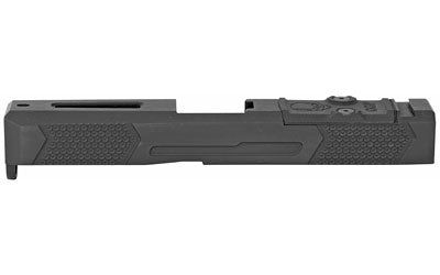 Grey Ghost Precision Glock G19 Gen 3 Stripped Slide Version 4 Pattern Dual Optic Cutout for Leupold DeltaPoint Pro Trijicon RMR Shim Plate Black Nitride