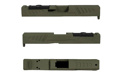 GGP GGP-19-5-OC-ODG-V5 Stripped Slide V5 with Dual Optic Cut, Olive Drab Green, Glock 19 Gen 5