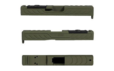 GGP GGP-19-5-OC-ODG-V6 Stripped Slide V6 with Dual Optic Cut, Olive Drab Green, Glock 19 Gen 5