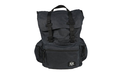 Grey Ghost Gear Black Drifter Waxed Canvas Backpack, 1820 Cu In, Tablet Pockets, Side Bottle Pockets, Loop Material Interior GTG5943-BLK