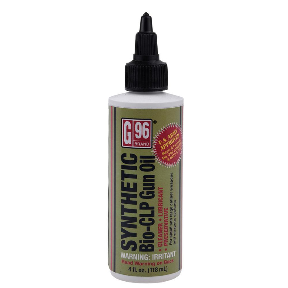 G96 Bio-CLP Synthetic Gun Oil 4oz - Cleaner Lubricant Preservative
