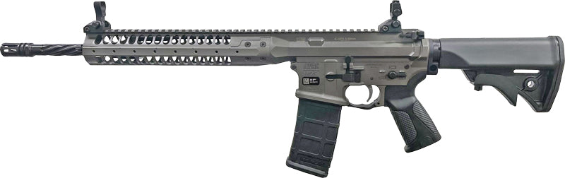 LWRC IC-SPR Billet 5.56 NATO 16" Rifle - Grey w/ Black Stock, 30Rd