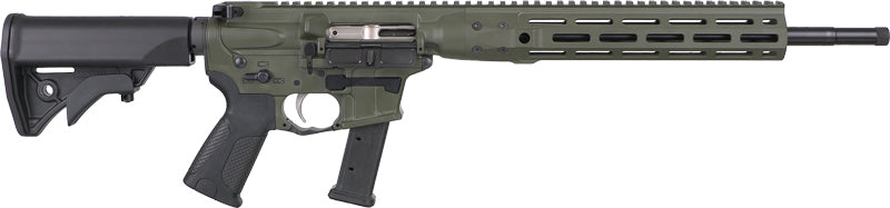 LWRC IC NINE CARBINE 9MM 16" 27RD MAG OD GREEN/BLACK STOCK