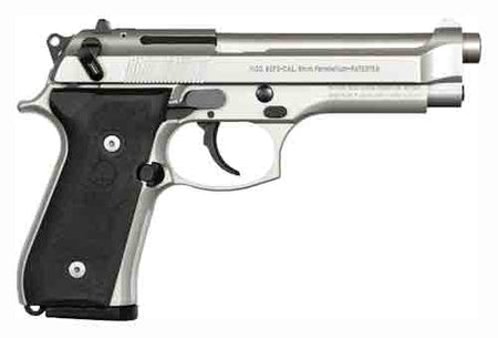 Beretta 92FS 9mm Luger Pistol, 4.9" Barrel, 15-Round Capacity, Black Rubber Grips