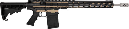 GLFA AR-10 .308 Win Rifle 18in Stainless Steel Barrel, Desert Flag Finish, 10-Round