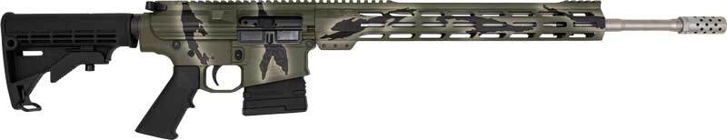 GLFA AR-10 Rifle 6.5 Creedmoor 20-Inch Stainless Barrel 10-Shot Pursuit Green Camo